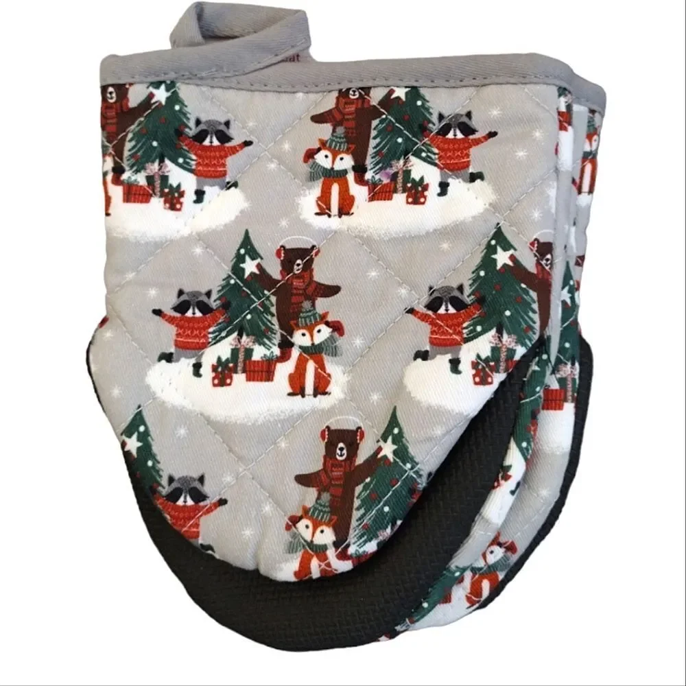 Christmas Themed Pot Holder Towel‎ Set & Mini Mitts Kitchen Bundle NWT
